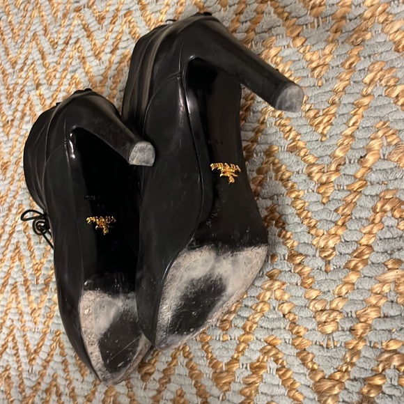 Black Prada High Heeled Booties - Picture 4 of 13